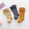 Baby Girls Knee High Socks Cotton Uniform Socks Tube Ruffled Stockings Newborn Infant Girls (Yellow, 18-36 Months) view 4