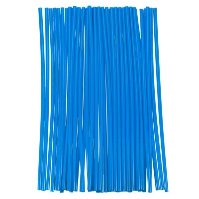HARFINGTON 72pcs Spoke Skins Covers 0.2" Plastic Universal Dirt Bike Spoke Skin Wraps Bicycle Motorcycle Decoration Protector for 8"-21" Rims, Light Blue
