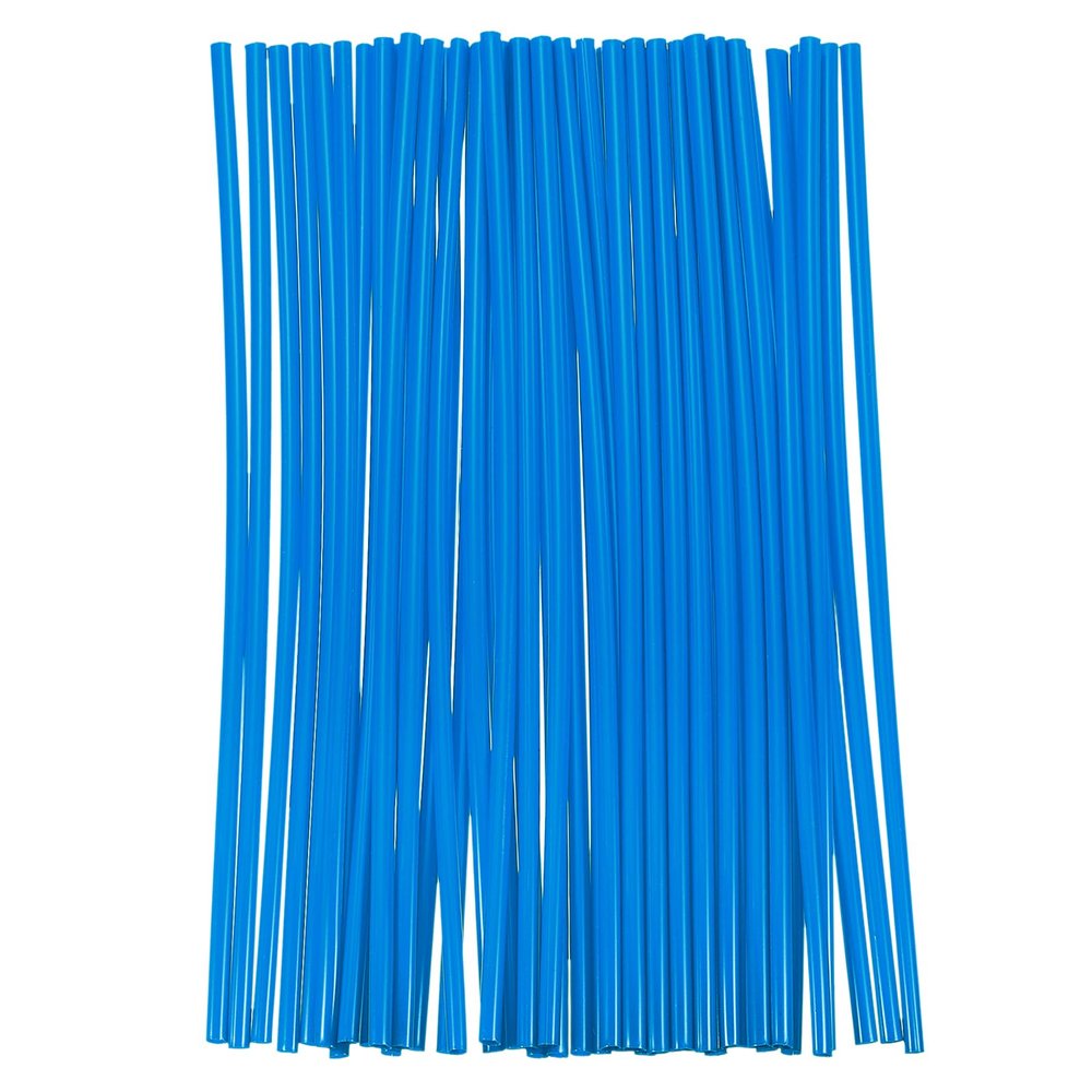 HARFINGTON 72pcs Spoke Skins Covers 0.2" Plastic Universal Dirt Bike Spoke Skin Wraps Bicycle Motorcycle Decoration Protector for 8"-21" Rims, Light Blue