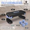 Aerobic Stepper Set with Dumbbells & Measuring Tape, Adjustable Height 2 Level Risers Workout Exercise Step Platform, Blue Black, the Ultimate Gift for a Joyful Holiday and Merry Christmas view 3