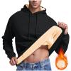 XUNRYAN Hoodies for Men Heavyweight Fleece Sweatshirt Thick Pullover Warm Hooded Sherpa Jackets Long Sleeve Shirts Outerwear view 2