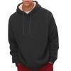 XUNRYAN Hoodies for Men Heavyweight Fleece Sweatshirt Thick Pullover Warm Hooded Sherpa Jackets Long Sleeve Shirts Outerwear view 3