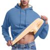 XUNRYAN Fall Mens Fashion Hoodies Sweatshirts Fleece Pullover Thick Thermal Tops Winter Warm Hooded Sherpa Shirts Jackets Outwear view 1