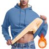 XUNRYAN Fall Mens Fashion Hoodies Sweatshirts Fleece Pullover Thick Thermal Tops Winter Warm Hooded Sherpa Shirts Jackets Outwear view 2