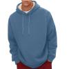 XUNRYAN Fall Mens Fashion Hoodies Sweatshirts Fleece Pullover Thick Thermal Tops Winter Warm Hooded Sherpa Shirts Jackets Outwear view 3