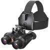 SINBAISHUNYYT Night Vision Goggles Head Mounted, Rechargeable Binoculars for Adults, 4X Digital Zoom IR Night Vision Binoculars view 1
