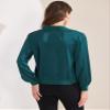 Allegra K Women's Jacket Zip Up Coat Long Sleeve Outerwear Casual Lightweight Top X-Small Blue Green view 4