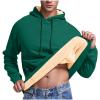 XUNRYAN Hoodies for Men Heavyweight Fleece Sweatshirt Thick Pullover Warm Hooded Sherpa Jackets Long Sleeve Shirts Outerwear view 3