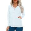 Scrub Jackets for Woman Zip Up Long Sleeve Tops Print Plus Size Womens Scrubs for Women Nursing Shirts with Pockets White L view 1