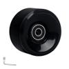 78A 65mm Quad Roller Skate Wheels with ABEC-9 Bearings Installed for Double Row Skating Quad Skates Accessories and Skateboard Outdoor Indoor (Black,1) view 1