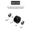 78A 65mm Quad Roller Skate Wheels with ABEC-9 Bearings Installed for Double Row Skating Quad Skates Accessories and Skateboard Outdoor Indoor (Black,1) view 3