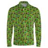 SQPO Men's Polo Shirt Long Sleeve St. Patrick's Day Wicking Quick Dry 3 Button Golf Shirt Fishing Outdoor Casual Collar Shirt Xx-Large view 3