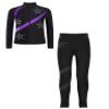 Jowowha Kids Girls Ice Figure Skating Training Suit Rhinestone Long Sleeve Jacket Coat with Leggings Set Purple 6 Years view 1