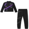 Jowowha Kids Girls Ice Figure Skating Training Suit Rhinestone Long Sleeve Jacket Coat with Leggings Set Purple 6 Years view 4