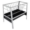 Pasture Grain & Hay Feeder, 43 Gallon Capacity Livestock Feeder, Goats, Calves, Cow, Hay Feeder, Steel Frame & Deeper Feeding Pan view 1