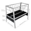 Pasture Grain & Hay Feeder, 43 Gallon Capacity Livestock Feeder, Goats, Calves, Cow, Hay Feeder, Steel Frame & Deeper Feeding Pan view 4