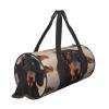 Gym Bags Small Dachshund Dog Duffel Bag Overnight Bag with Shoe Compartment Carryon Bag for Men Women view 4