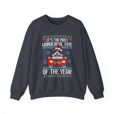 Schnauzer Dog It's The Most Wonderful Time Of The Year - Unisex Sweater