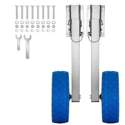 ZHAIUPON 10" Stainless Steel Boat Launching Wheels, 350 LBS Load for Inflatable, Rowing & Sailing Vessels