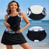 ANFILIA Two Piece Tankini Swimsuits for Women Printed Tankini Top with High Waisted Swim Skirt Tummy Control Bathing Suit view 2