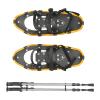 21 Inch Snowshoes & Trekking Poles Bundle for Men, Women, and Youth, All Terrain Snow Shoes with Adjustable Binding, Carry Bag and Lightweight Aluminum Walking & Hiking Poles (Gold B) view 1
