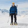 21 Inch Snowshoes & Trekking Poles Bundle for Men, Women, and Youth, All Terrain Snow Shoes with Adjustable Binding, Carry Bag and Lightweight Aluminum Walking & Hiking Poles (Gold B) view 3