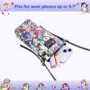 MESUCA Tokidoki PU Leather Crossbody Purse, Unicorno Button Cell Phone Bag for Women Mini Shoulder Purse Wallet Smart Phone Pocket with Credit Card (Color) view 3
