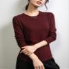 Freaswind Dralon Solid Crewneck Tops for Women Autumn Winter Thermal Underwear Warm Long-Sleeved Shirt Red view 4