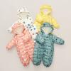 AIMAOMI Newborn Snowsuit Baby Winter Snowsuit Coat Romper Outwear Hooded Footie Toddler Girl (Green, 0-3 Months) view 4