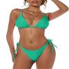 ZAFUL Women's Triangle Bikini Floral String Bikini Set Two Piece Swimsuit Bathing Suits (1-Grass Green, S) view 1