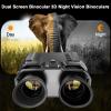 WGFXYBFY NV8000 4K Night Vision Binoculars with 3D Vision Effect, Rechargeable Night Vision Goggles for Adults 7-Level Infrared 8X Digital Zoom, Helmet-Mounted Night Vision view 2