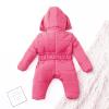 AIMAOMI Baby Snowsuit Newborn Winter Unisex Jumpsuit Infant Hooded Double Zipper Romper Girls (Hot Pink, 18-24 Months) view 3