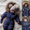 AIMAOMI Newborn Snowsuit Baby Girl Winter Snowsuit Toddler Jacket Clothes for Boy Infant Jumpsuit (Navy, 9-12 Months) view 2
