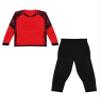 dPois Kids Boys Soccer Goalie Shirt Padded Goalkeeper Jersey Tops with Sweatpants Youth Long Sleeve Sportwear Red 9-10 Years view 3