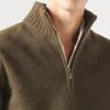 Gsywaipei Men's Mock Neck Knit Pullover Soft Casual Slim Fit Knits Sweaters Quarter Zip Solid Male Knitted Sweater (Green1,X-Large) view 2