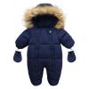 AIMAOMI Baby Boys Snowsuit Newborn Baby Girls Winter Coat Toddler Clothes Winter Waterproo Coats (Navy, 6-12 Months) view 1