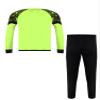 dPois Kids Boys Soccer Goalie Shirt Padded Goalkeeper Jersey Tops with Sweatpants Youth Long Sleeve Sportwear Fluorescent Green 7-8 Years view 2