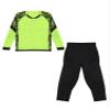 dPois Kids Boys Soccer Goalie Shirt Padded Goalkeeper Jersey Tops with Sweatpants Youth Long Sleeve Sportwear Fluorescent Green 7-8 Years view 3