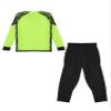 dPois Kids Boys Soccer Goalie Shirt Padded Goalkeeper Jersey Tops with Sweatpants Youth Long Sleeve Sportwear Fluorescent Green 7-8 Years view 4