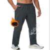 MAGCOMSEN Men's Fleece Lined Sweatpants Open Bottom Athletic Pants Warm Waterproof Pants with Zipper Pockets Dark Grey 40 view 1