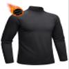 MAGCOMSEN Mens Base Layers Long Sleeve Thermal Shirts Fleece Lined Stretchy Athletic Shirts for Winter Outdoor Black XL view 1