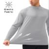 MAGCOMSEN Thermal Underwear for Men Fleece Lined Long Sleeve Shirts Basic Workout Top for Running Hiking Light Grey M view 2