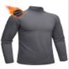 MAGCOMSEN Mens Long Sleeve Shirt Soft Thermal Baselayer Top Stretchy Dry Fit Basic Athletic T-Shirt Dark Grey M view 1
