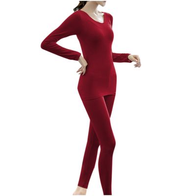 HGps8w Thermal Underwear for Women Long Johns Ultra-Soft Warm Winter Fitted Top & Bottom Base Layer Sets for Cold Weather