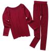 HGps8w Thermal Underwear for Women Long Johns Ultra-Soft Warm Winter Fitted Top & Bottom Base Layer Sets for Cold Weather view 4