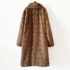 Rkwins Winter Coats for Women Long Faux Fur Cardigan Leopard Print Fuzzy Jacket Fleece Trench Coat Elegant Cardigan Coat view 3