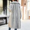 Rkwins Winter Coats for Women Long Faux Fur Cardigan Leopard Print Fuzzy Jacket Fleece Trench Coat Elegant Cardigan Coat view 3
