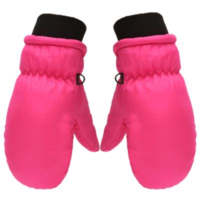 Baby Warm Gloves Kids Windproof Winter Snow Gloves Ski Gloves for Boy Girl Toddler Outdoor Warm Thicken Snowboard Gloves (Hot Pink, 2-5 Years)