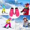 Baby Warm Gloves Kids Windproof Winter Snow Gloves Ski Gloves for Boy Girl Toddler Outdoor Warm Thicken Snowboard Gloves (Hot Pink, 2-5 Years) view 4