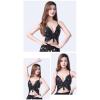 HGps8w Women's Sexy Backless Sequin Butterfly Crop Tops Sparkly Halter Club Party Vest Festivals Rave Belly Dance Outfits view 3